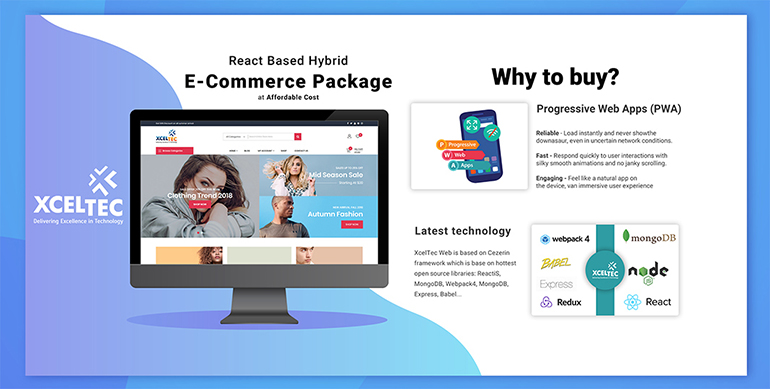React Native E-Commerce App React JS Website