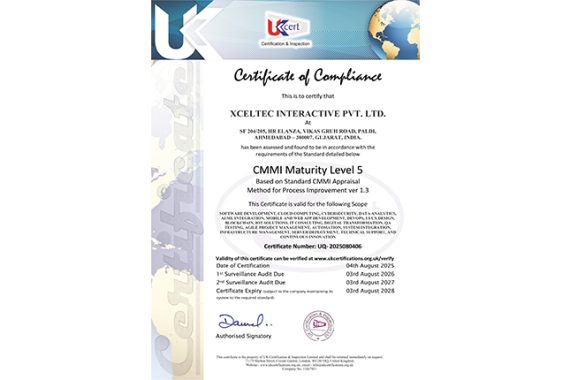 XCELTEC INTERACTIVE PVT. LTD- CMMI